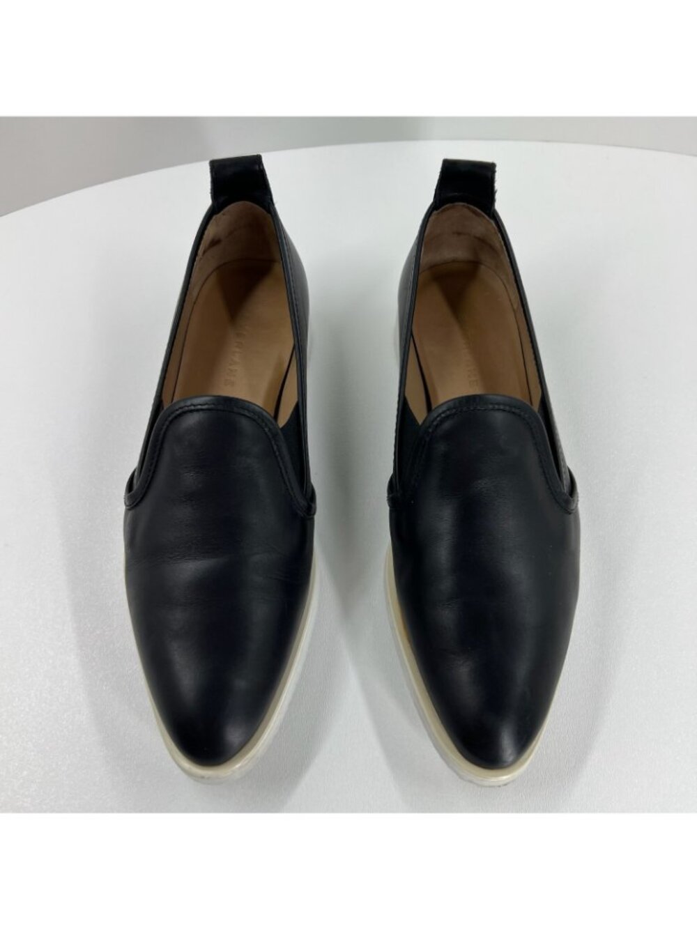 Everlane The Leather Street Shoe Loafer Womens 9 Slip On Sneakers Pointed Black - Picture 9 of 12
